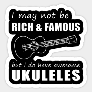 Ukulele Enthusiast's Humorous Delight T-Shirt Sticker